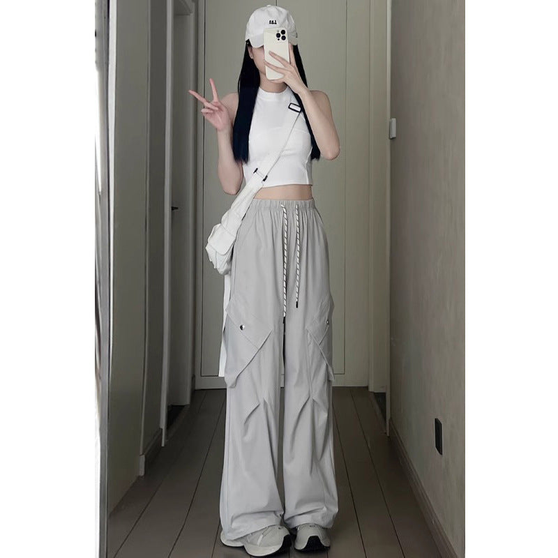 Wide-leg Workwear Casual Pants