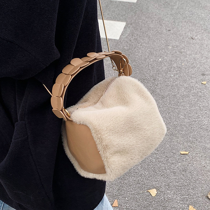Small Furry Crossbody Hand Bag