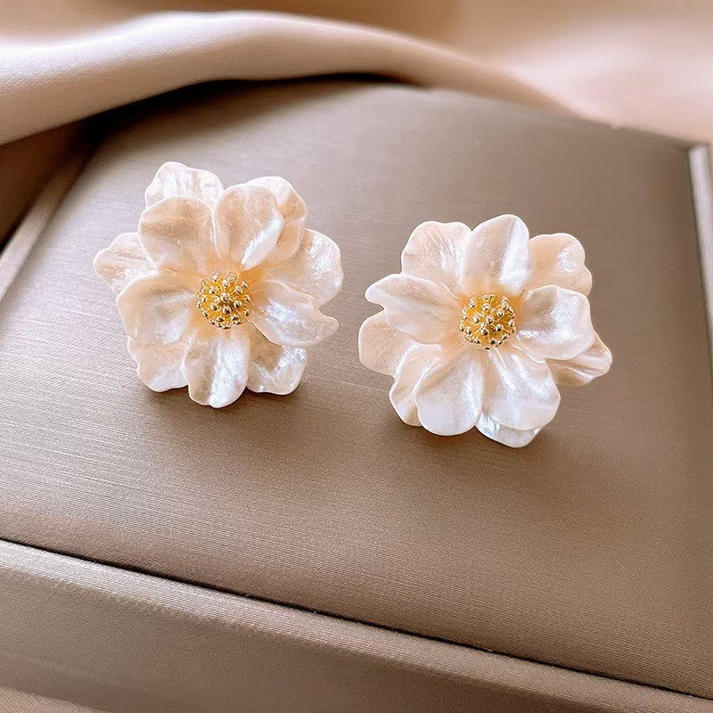 Elegant Camellia Stud Earrings For Women