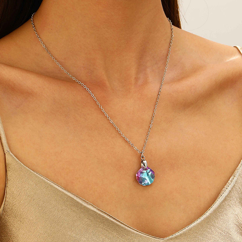 Sun Water Drop Pendant Necklace