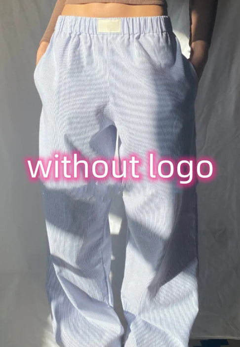 Striped Straight Trousers