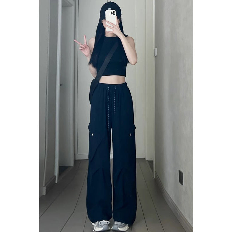 Wide-leg Workwear Casual Pants