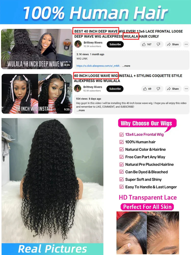 Deep Wave Lace Frontal Wigs