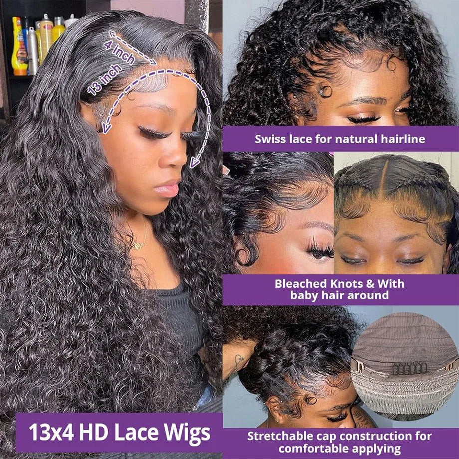 Transparent HD Lace Frontal Curly Wigs