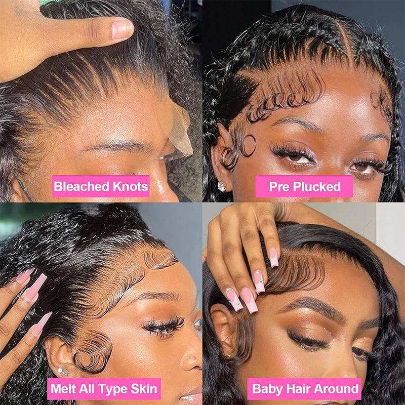 Water Wave Lace Front Human Hair Wigs