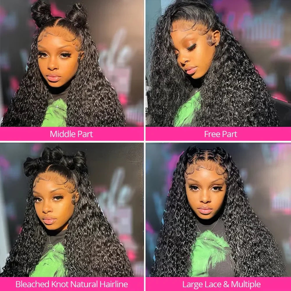 Lace Front Human Hair Curly Wigs