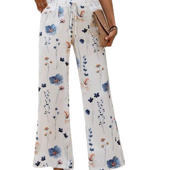 Casual Printing Loose Trousers