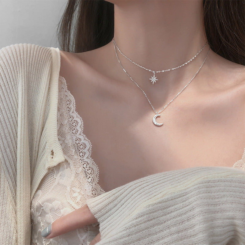 Moon Double-layer Necklace