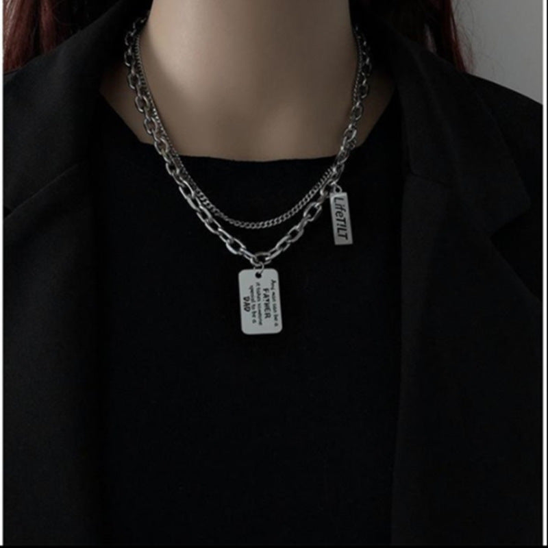 Double-layer Steel Necklace