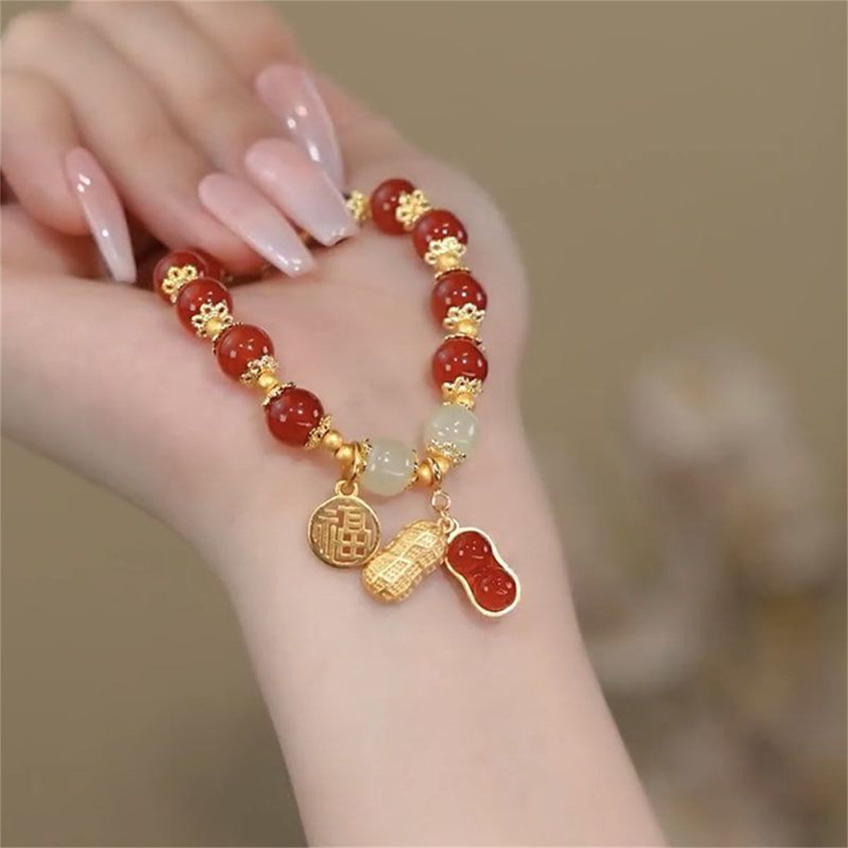 Peace Buckle Simple Bracelet