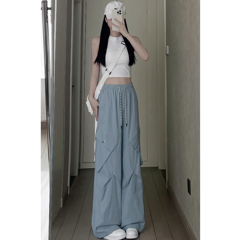 Wide-leg Workwear Casual Pants