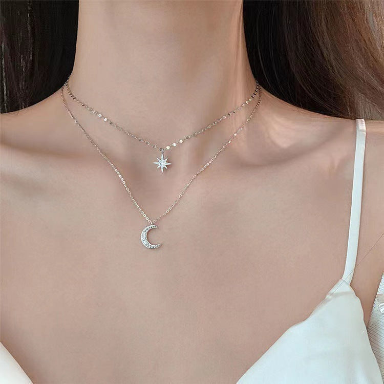 Moon Double-layer Necklace