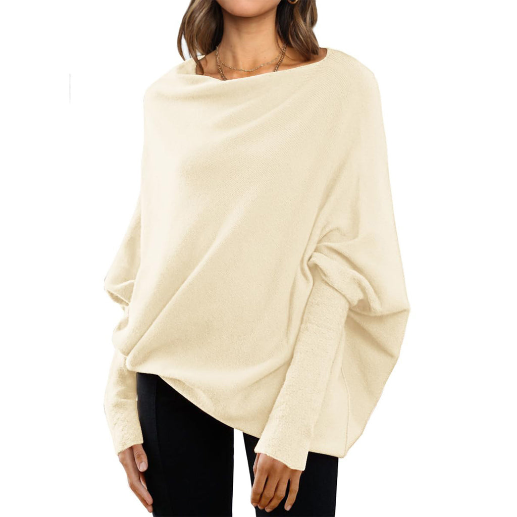 Loose Bat Sleeve Sweater Tops